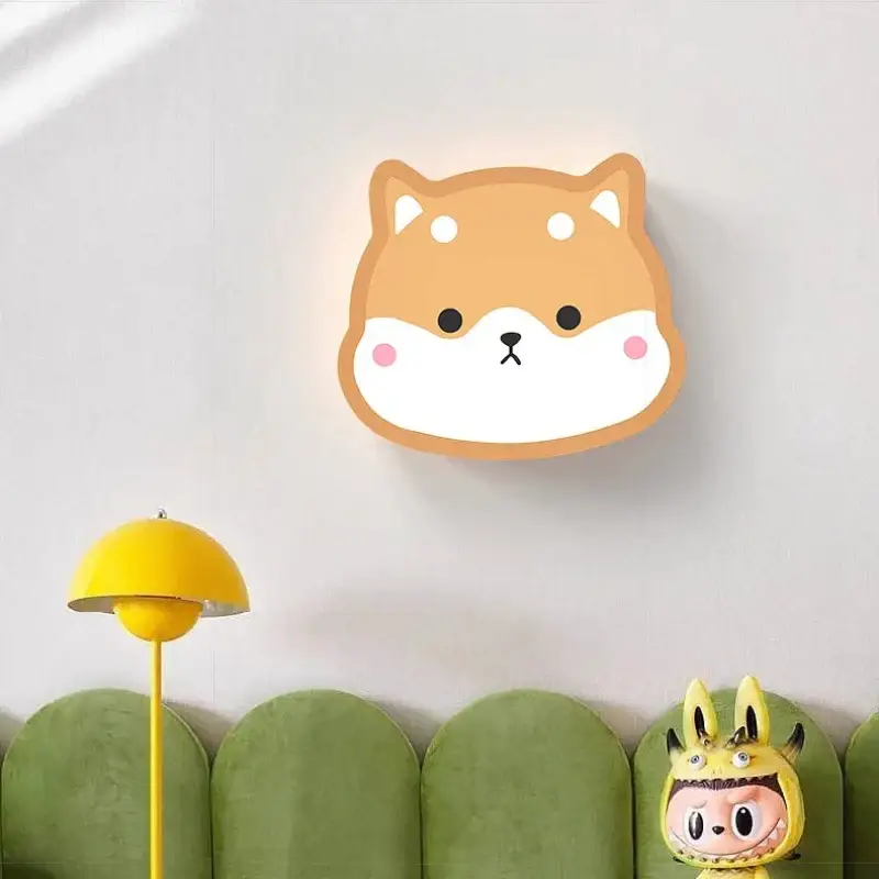 Creative shiba inu dinosaur wall light for children Soldes