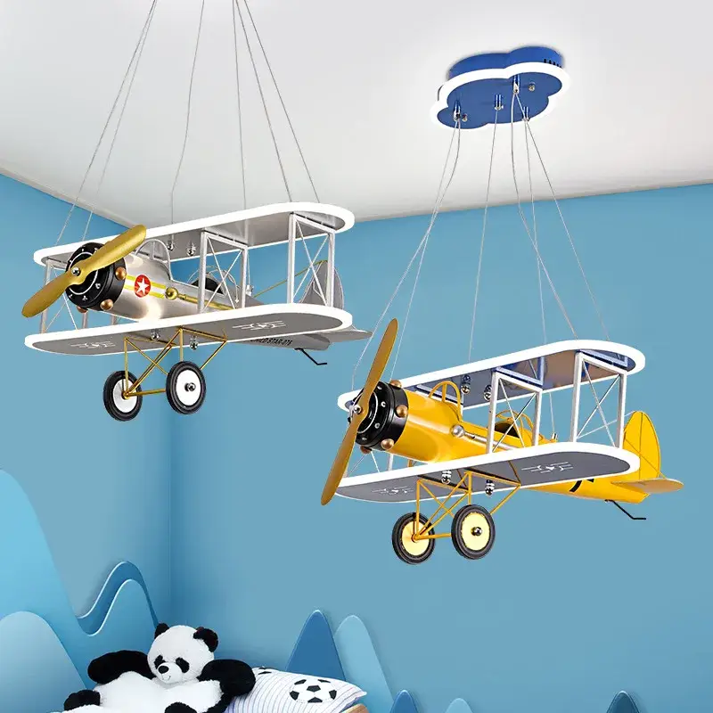 Quantité Limitée Creative helicopter airplane chandelier for modern children's room