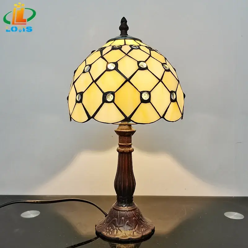 Gypsophila children's bedside lamp night light tiffany style Bon Plan