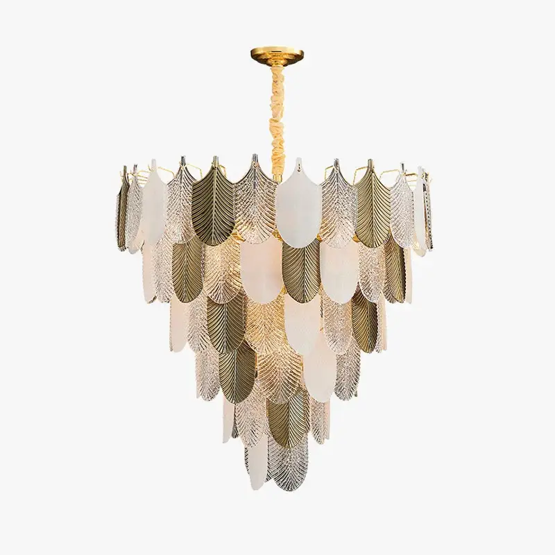 Modern pendant light in stainless steel and decorative glass Expédié Aujourd'hui
