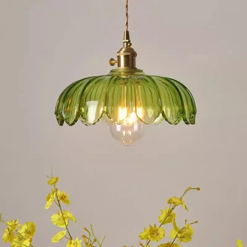 Vintage stained glass pendant light for interior decor Remise