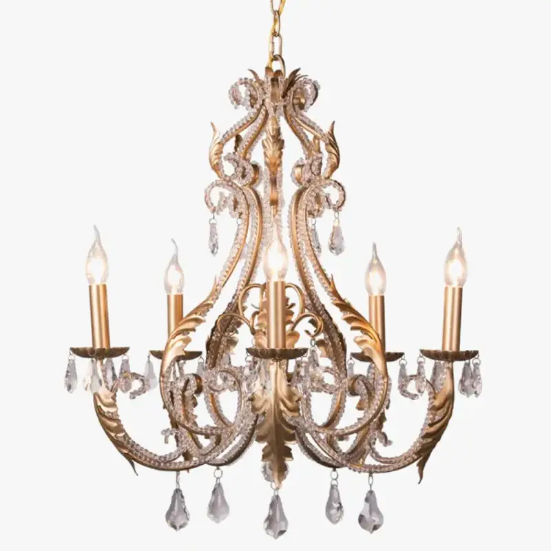 Vintage crystal chandelier for elegant retro interior decor Promotion Saisonnière