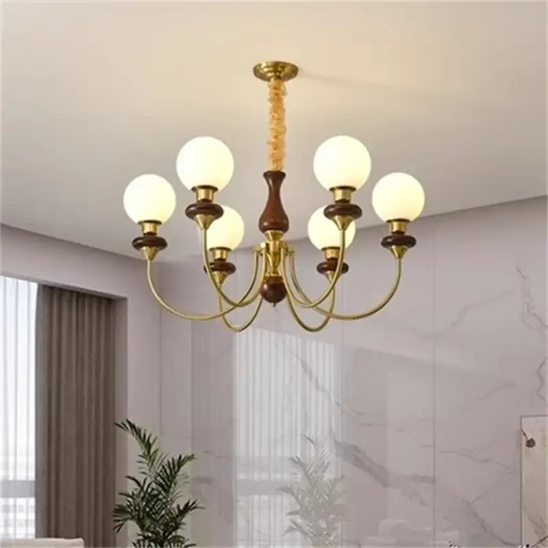 Petit Prix Retro metal and glass chandelier for elegant interiors