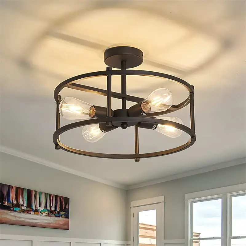 Black metal chandelier for versatile indoor lighting Promotion