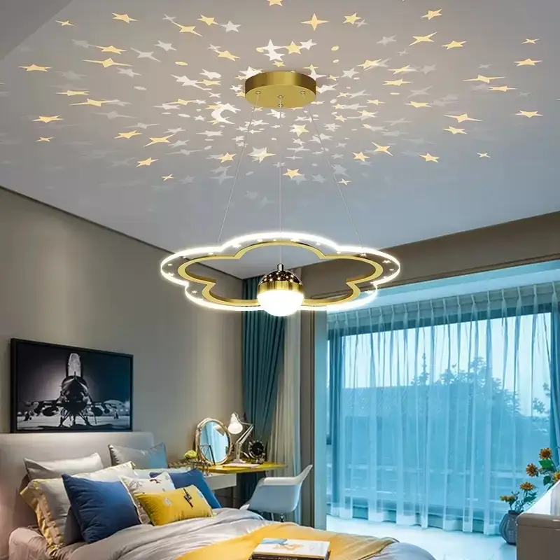 Réduction Modern star-shaped chandelier for children's decorative bedroom