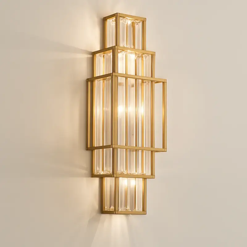 Livraison Express Designer crystal wall light for elegant interior decor