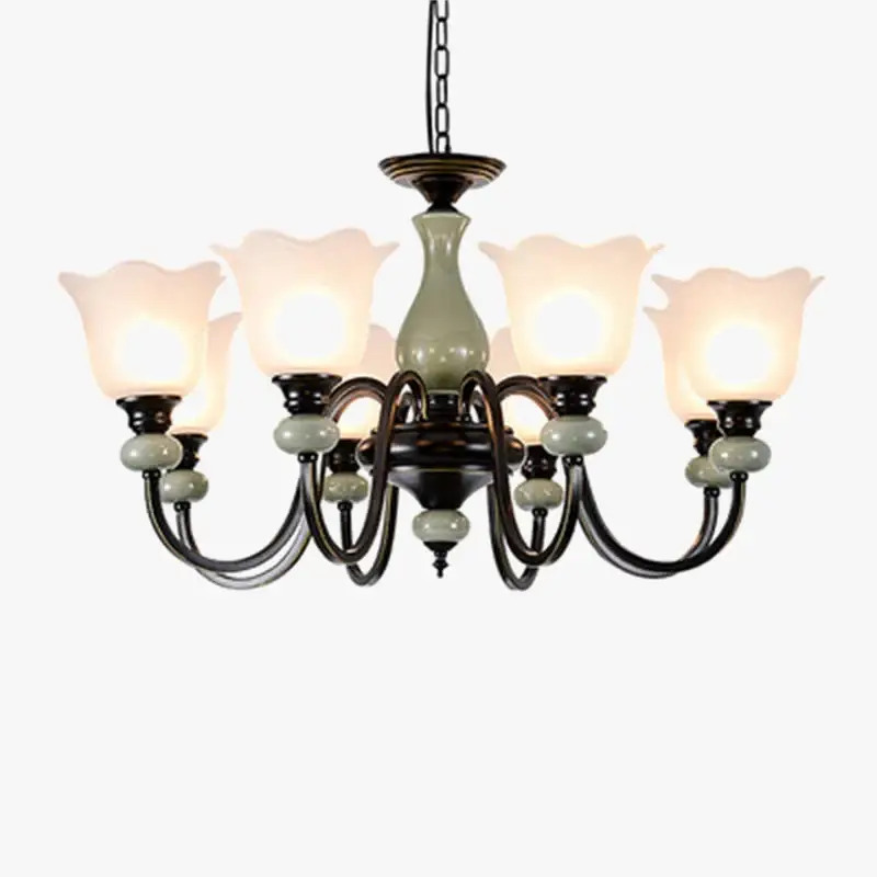 Vintage ceramic chandelier american style classic indoor lighting Promotion