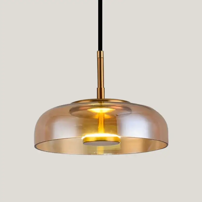 Commander Vite Nordic smoked glass pendant light for hotels and cafés