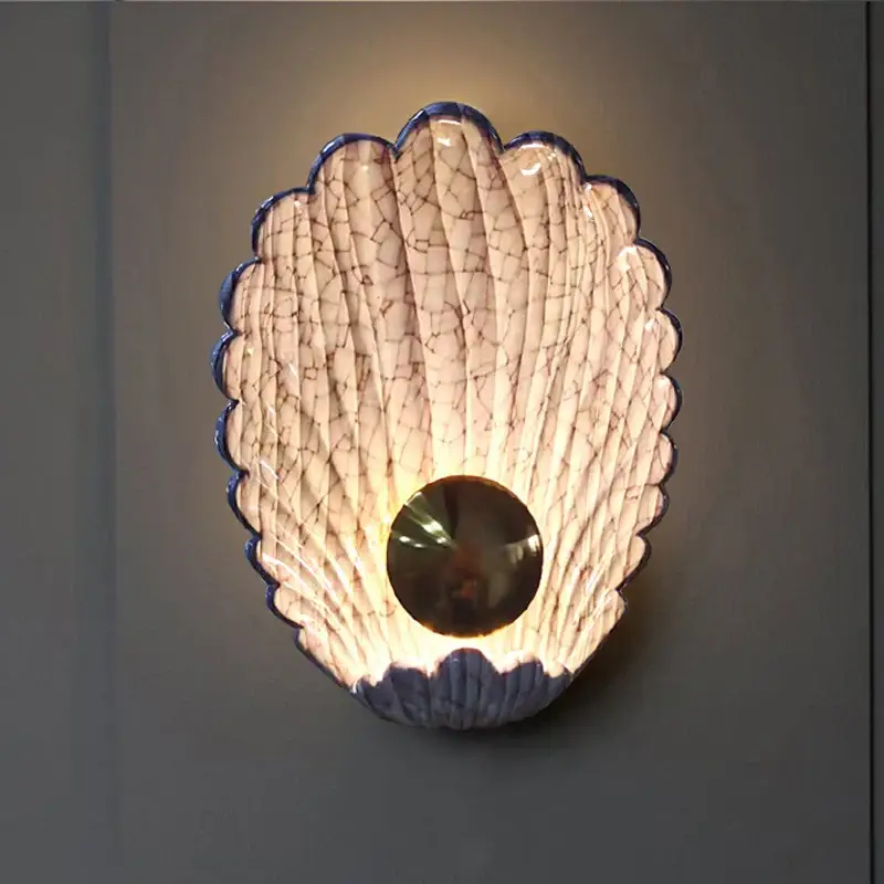 Nordic shell led wall light for stylish home décor Livraison Express