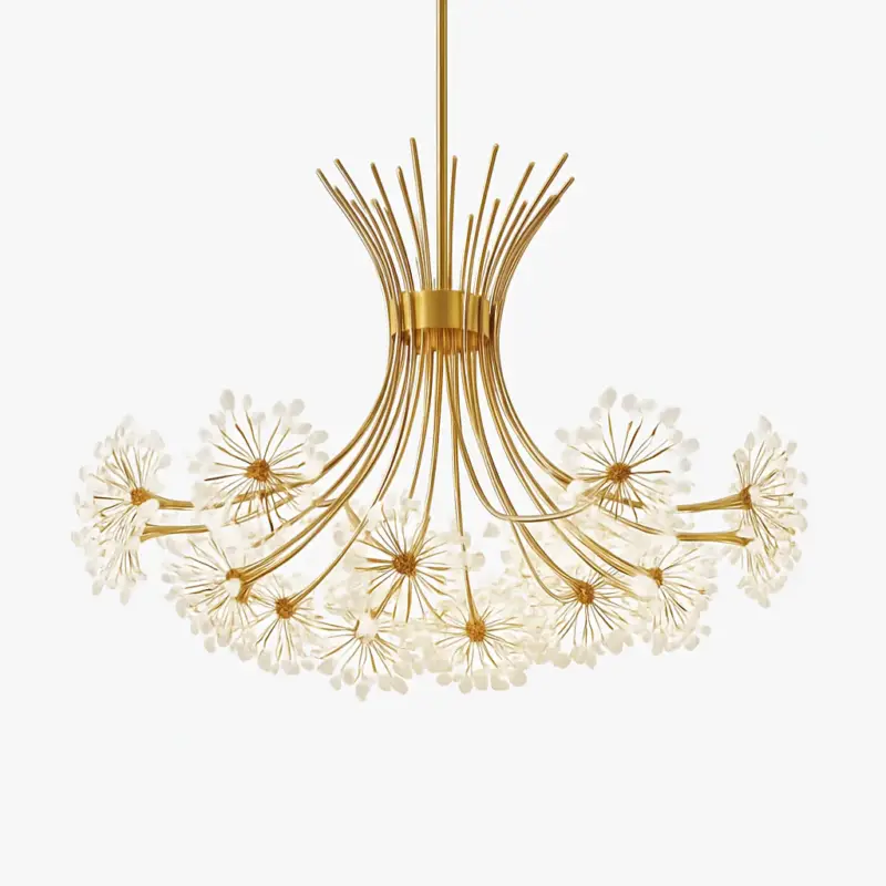 Nouvelle Collection Gold crystal pendant light for elegant lighting