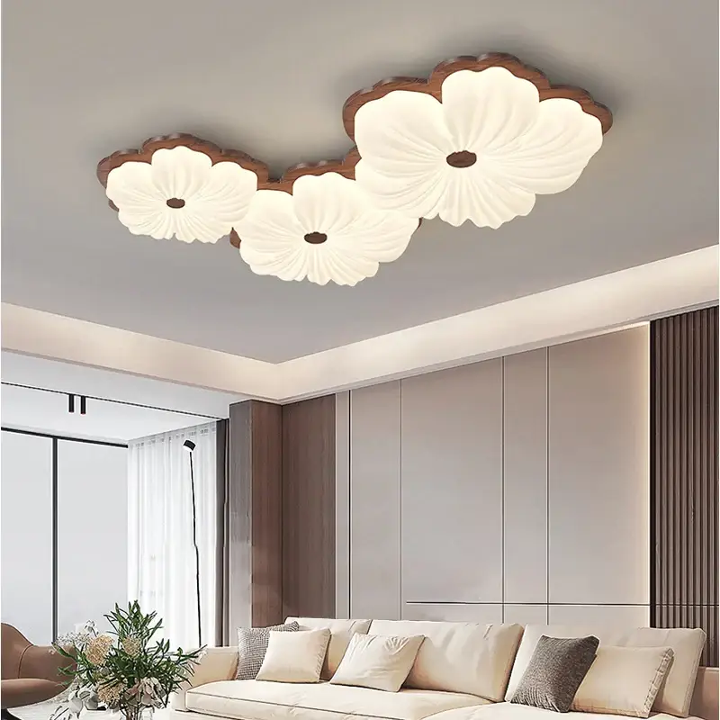 Commander Vite Modern wooden flower ceiling light for indoor decoration
