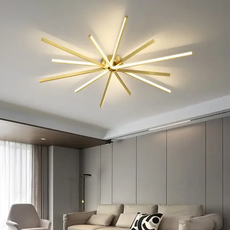 Modern copper led ceiling light for artistic decor Soldes