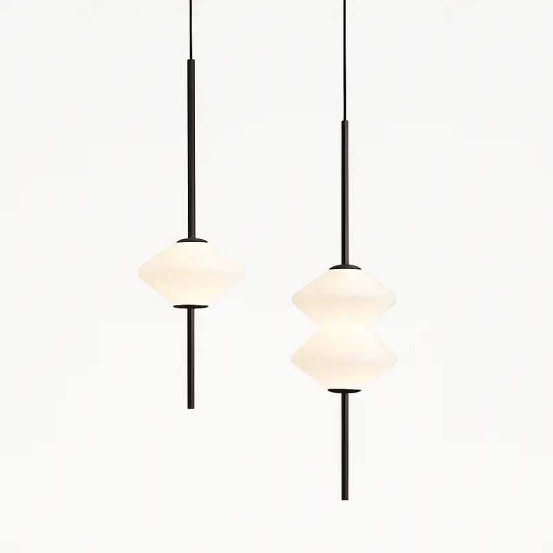 Bon Plan Modern glass pendant light with adjustable metal wire
