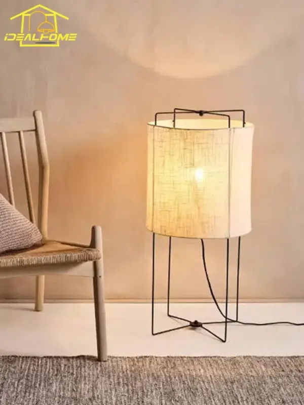 Produit De Marque Minimalist japanese wabi-sabi fabric floor lamp for indoor use
