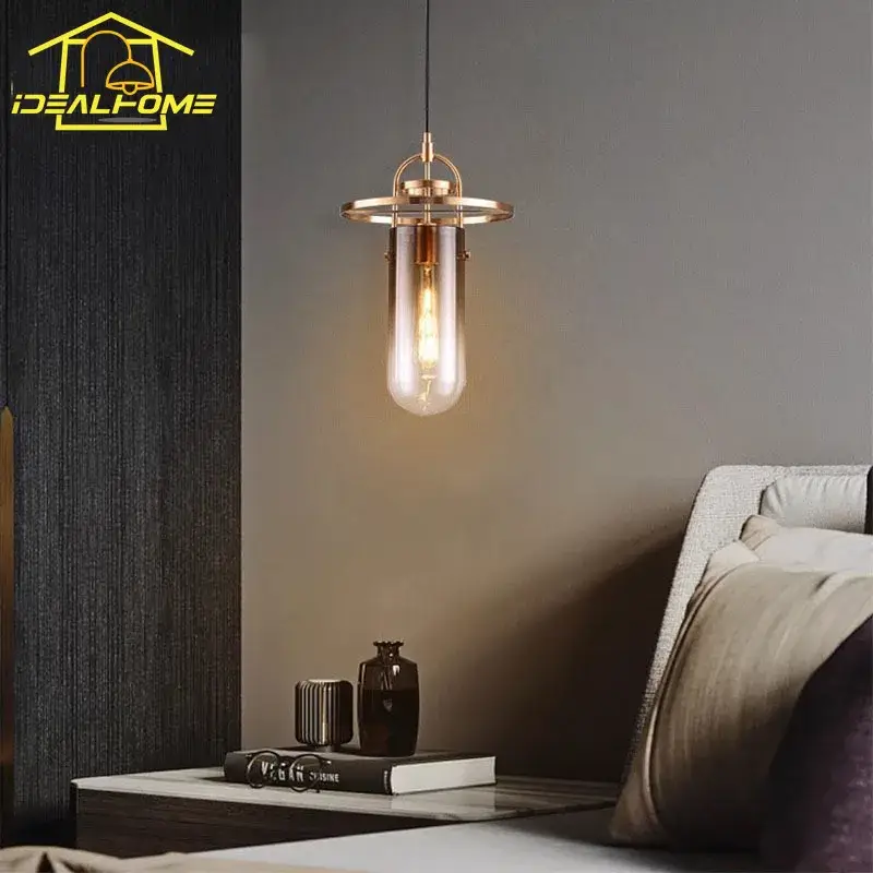 Italian design gold glass pendant light minimalist indoor lighting Quantité Limitée