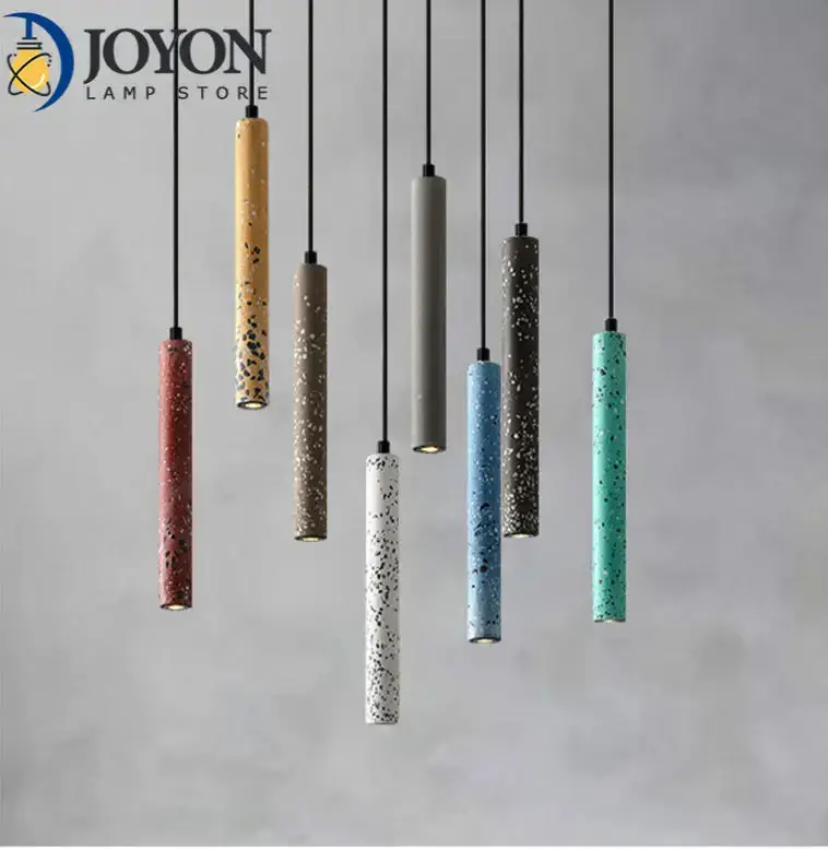 Modern concrete tube pendant light for decorative interiors Bon Marché