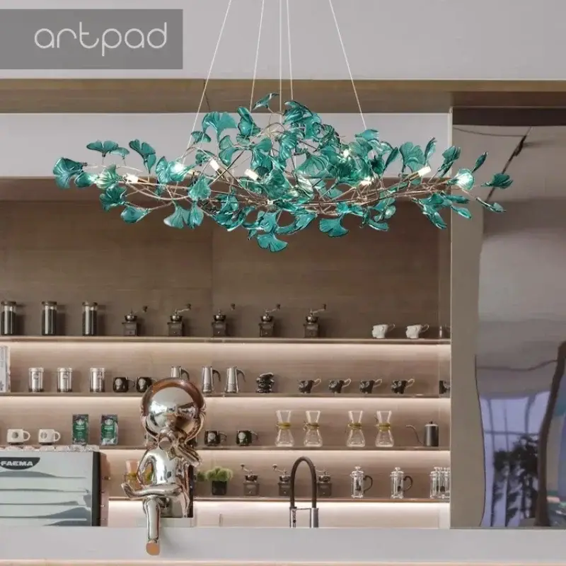 Artpad nordic romantic chandelier with acrylic leaves for the home Offre Exclusive