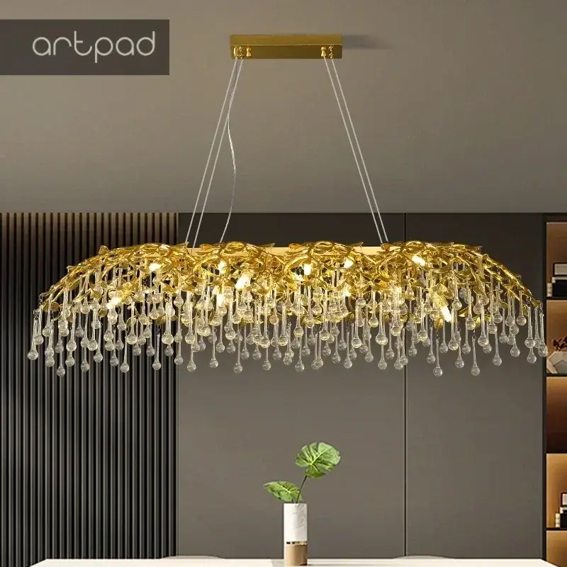 Elegant luxury crystal raindrop chandelier Achetez Aujourd'hui