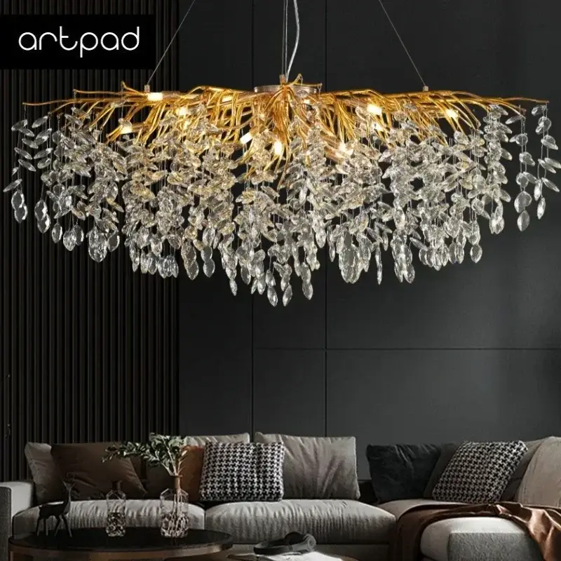 Nordic gold crystal led chandelier decorative Expédition Rapide