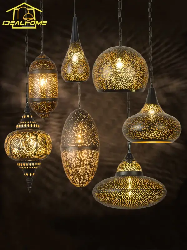 Saudi vintage hollow carved pendant light with decorative led Commander Maintenant