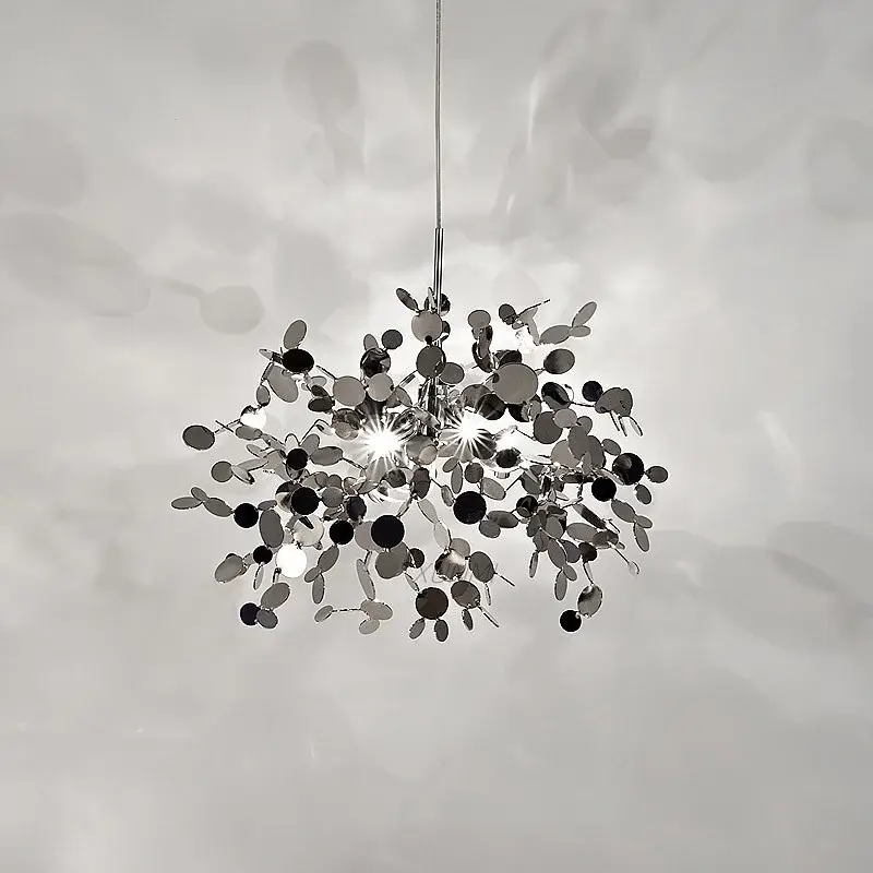 Retour Gratuit Modern stainless steel chandelier for restaurant and shop