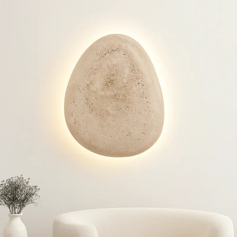Meilleure Vente Outdoor waterproof wall light in natural travertine with led