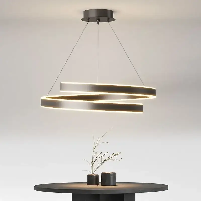 Modern led spiral chandelier for interior decoration Solde
