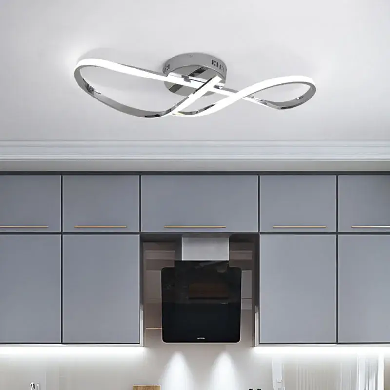 Promotion Saisonnière Modern led ceiling light with gold chrome finish