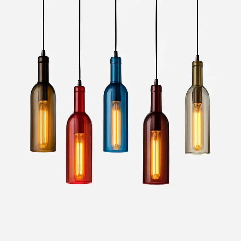 Pas Cher Modern glass wine bottle pendant light