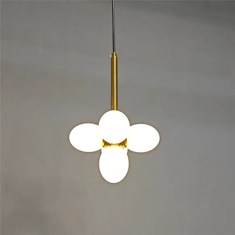 Minimalist glass egg-shaped chandelier for modern lighting Réduction