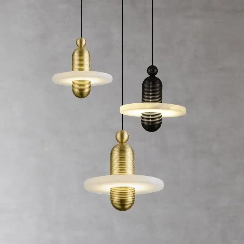 Spanish natural marble pendant light for elegant décor Dernière Chance