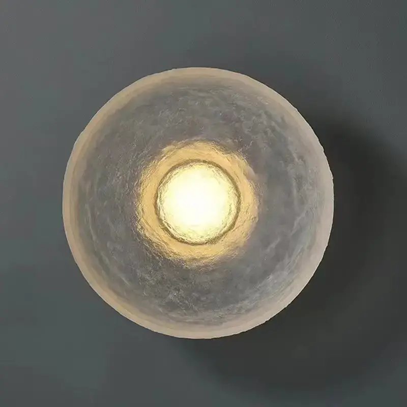 Expédié Aujourd'hui Contemporary circular lamp in transparent resin for modern interiors