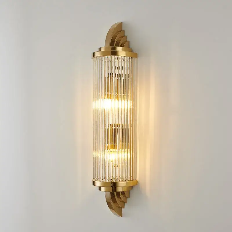 Solde Designer wall light in stainless steel and crystal for creative lig...