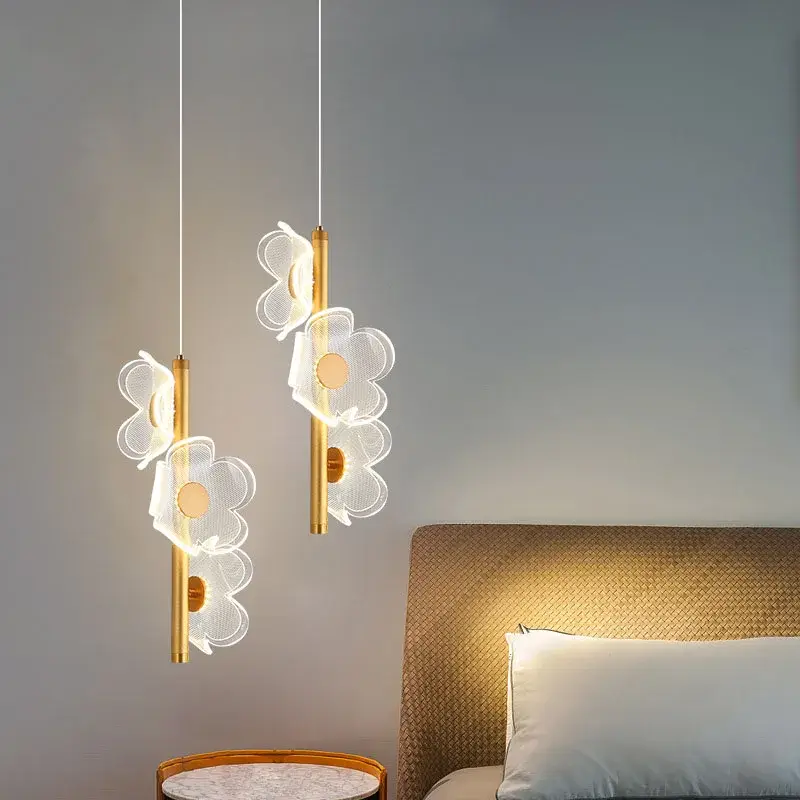 Soldes Flower design led pendant light for children's room and study