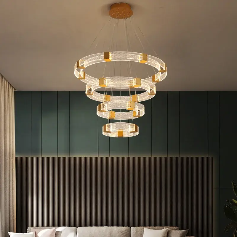 Paiement Sécurisé Modern crystal led chandelier with nordic design for interior decor...