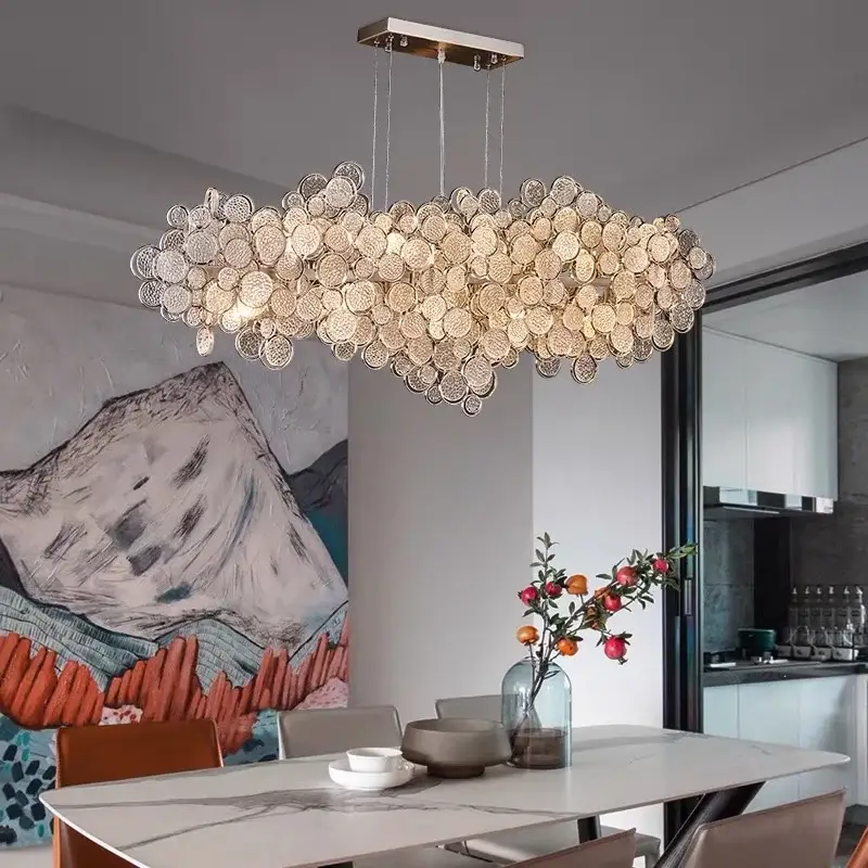 2023 light luxury led ceiling chandelier trend villa living dining … Bon Marché