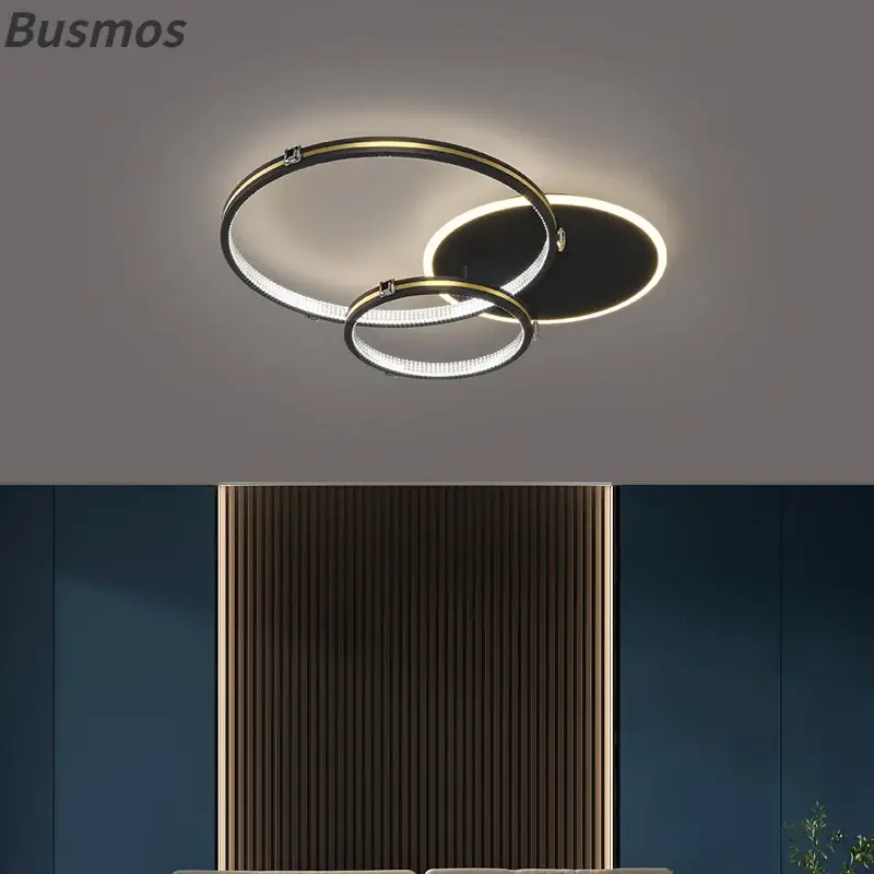 Modern minimalist gold led ceiling light for indoor and outdoor use Soldes
