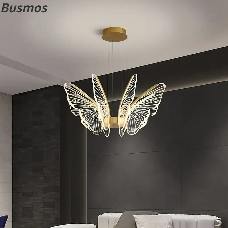 Modern nordic design led butterfly chandelier for decorative interiors Certifié