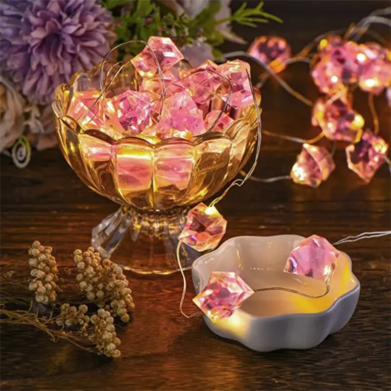 Crystal led string lights for festive decorations Prix Choc