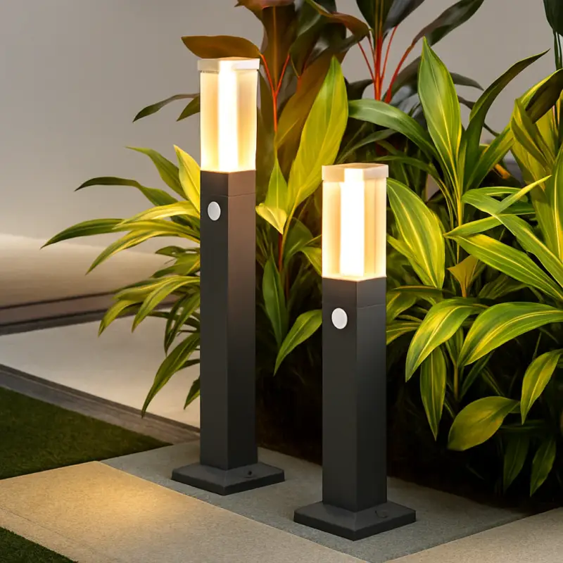 Waterproof led bollard lights with motion sensor for outdoor garden Vente Flash