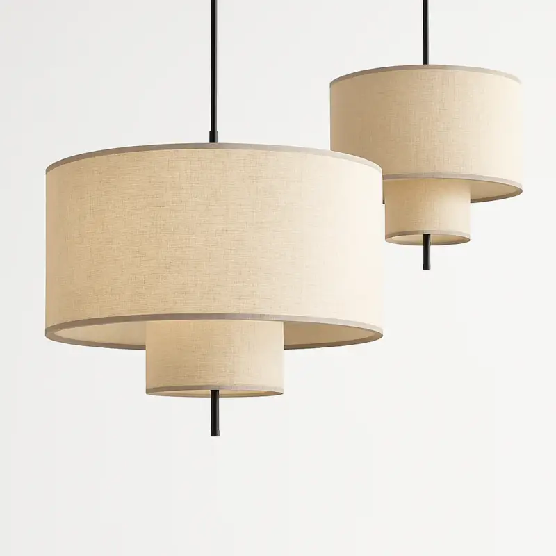 Handmade artistic fabric pendant light modern lighting Haute Qualité