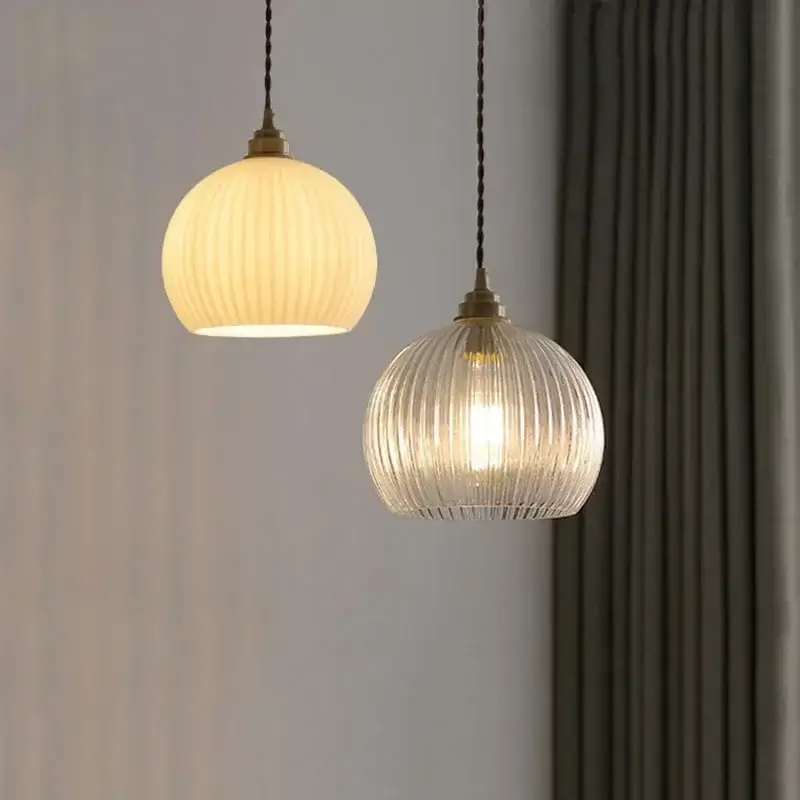 Promotion Saisonnière Retro glass and copper chandelier for interior decoration