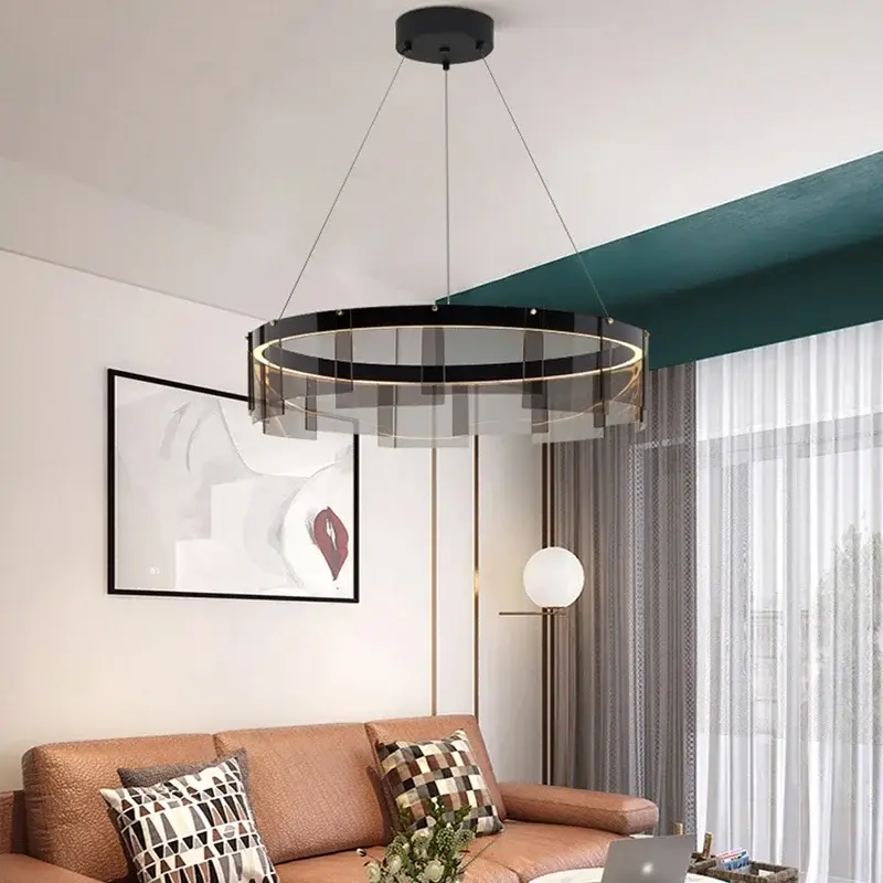 Modern glass pendant light for elegant and minimalist lighting Pas Cher