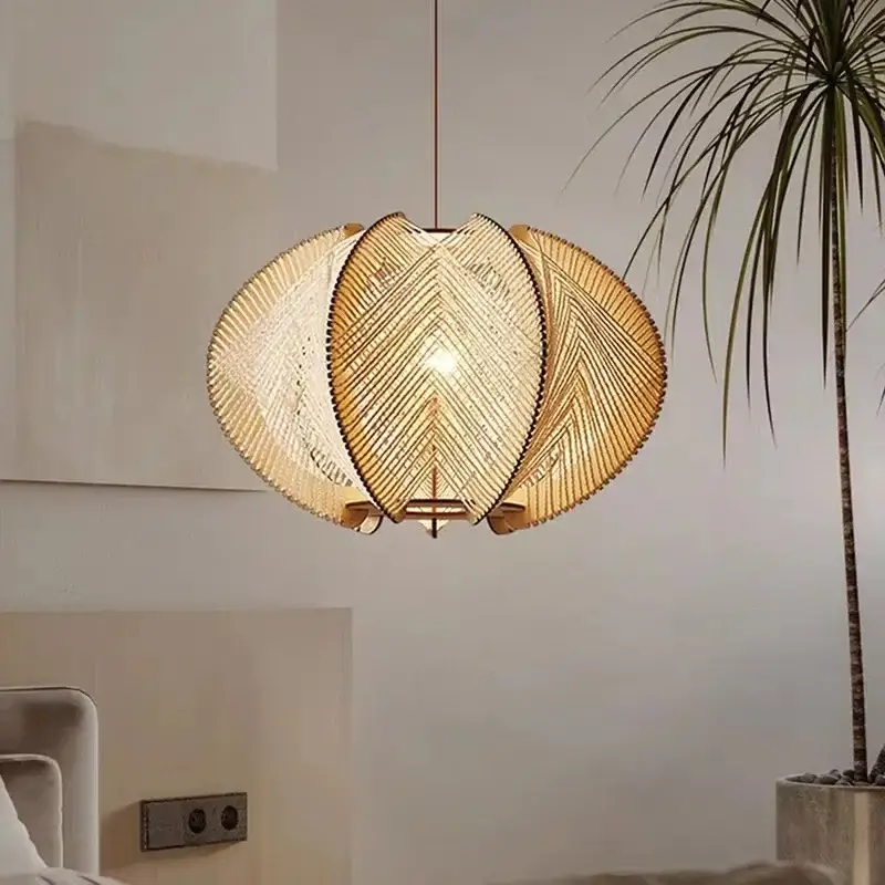 Usine Directe Elegant natural japanese rattan pendant chandelier