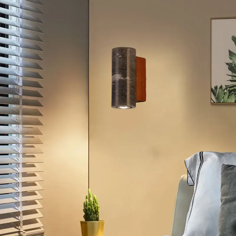 Marble and wood art deco wall light for elegant interiors Offre Spéciale