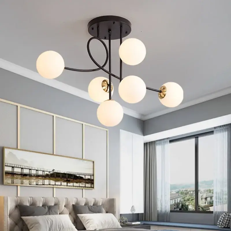 Satisfait Ou Remboursé Elegant nordic glass ball ceiling light for modern interiors