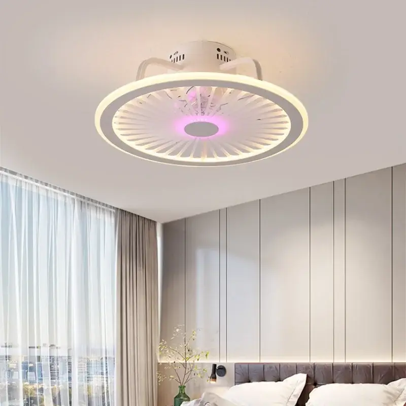 Nouvel Arrivage 110v/220v nordic simple bedroom ceiling fan lamp invisible restaura…
