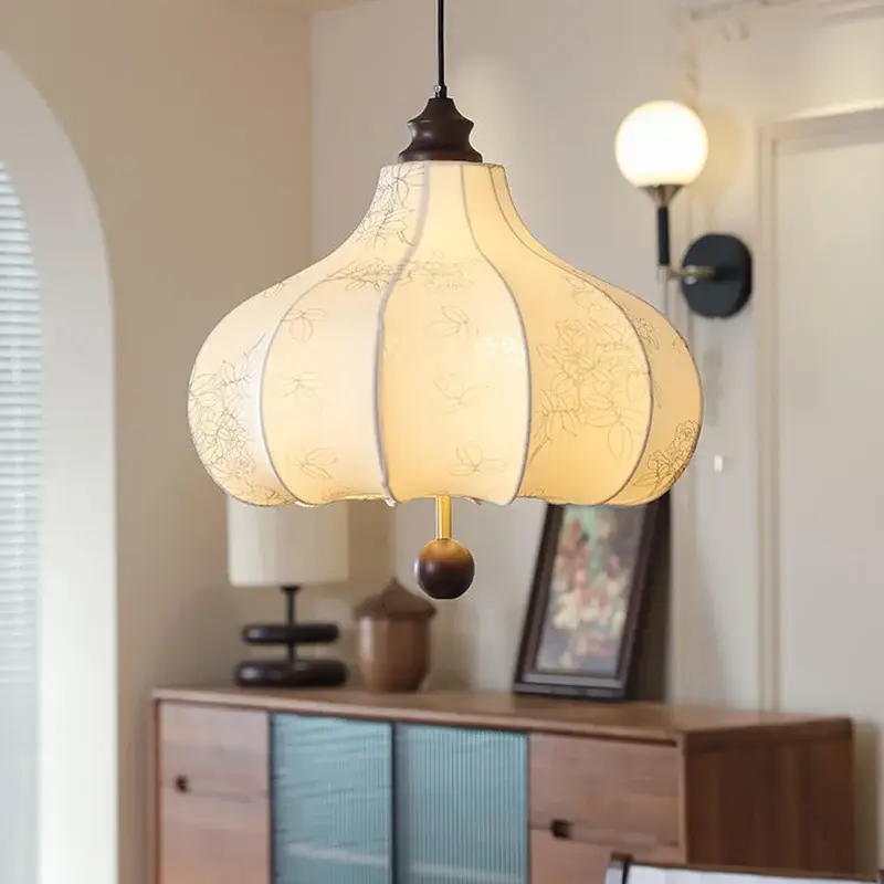 Retro vintage fabric chandelier for interior decoration Livraison Express
