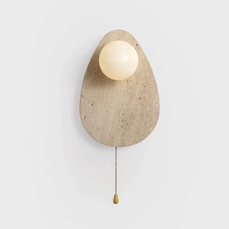 Offre Exclusive Vintage natural stone wall light with glass shade