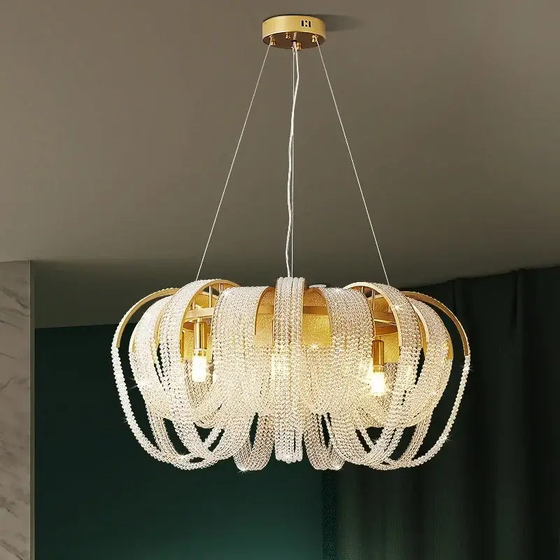 Solde Led chandelier with crystal tassels for interior decoration